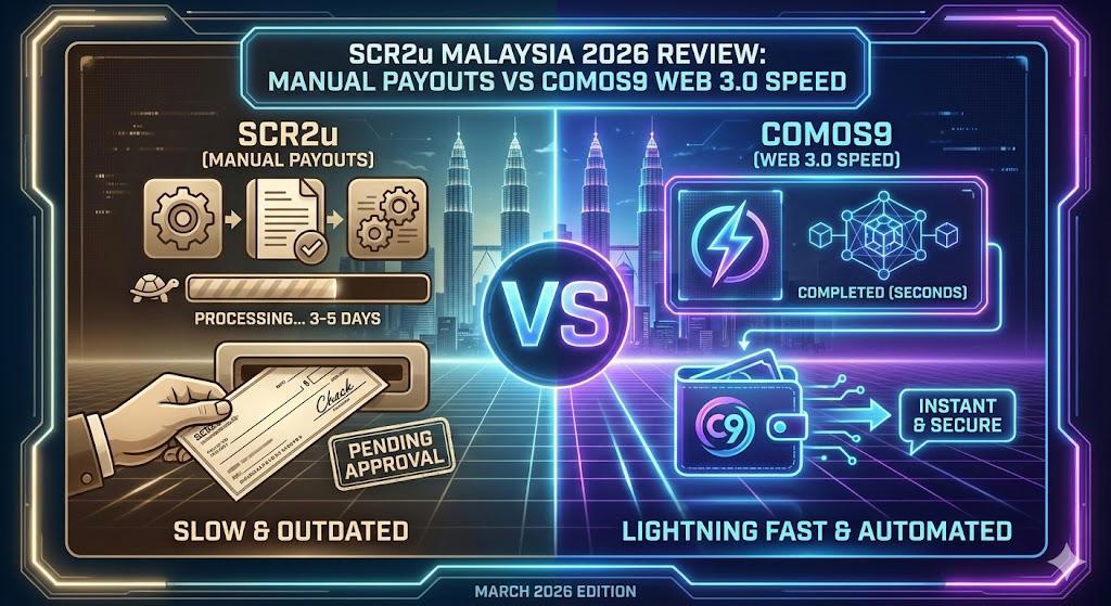 SCR2u Malaysia 2026 Review: Manual Payouts vs Comos9 Web 3.0 Speed